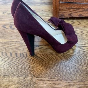Prada Burgundy Suede pumps - never been worn